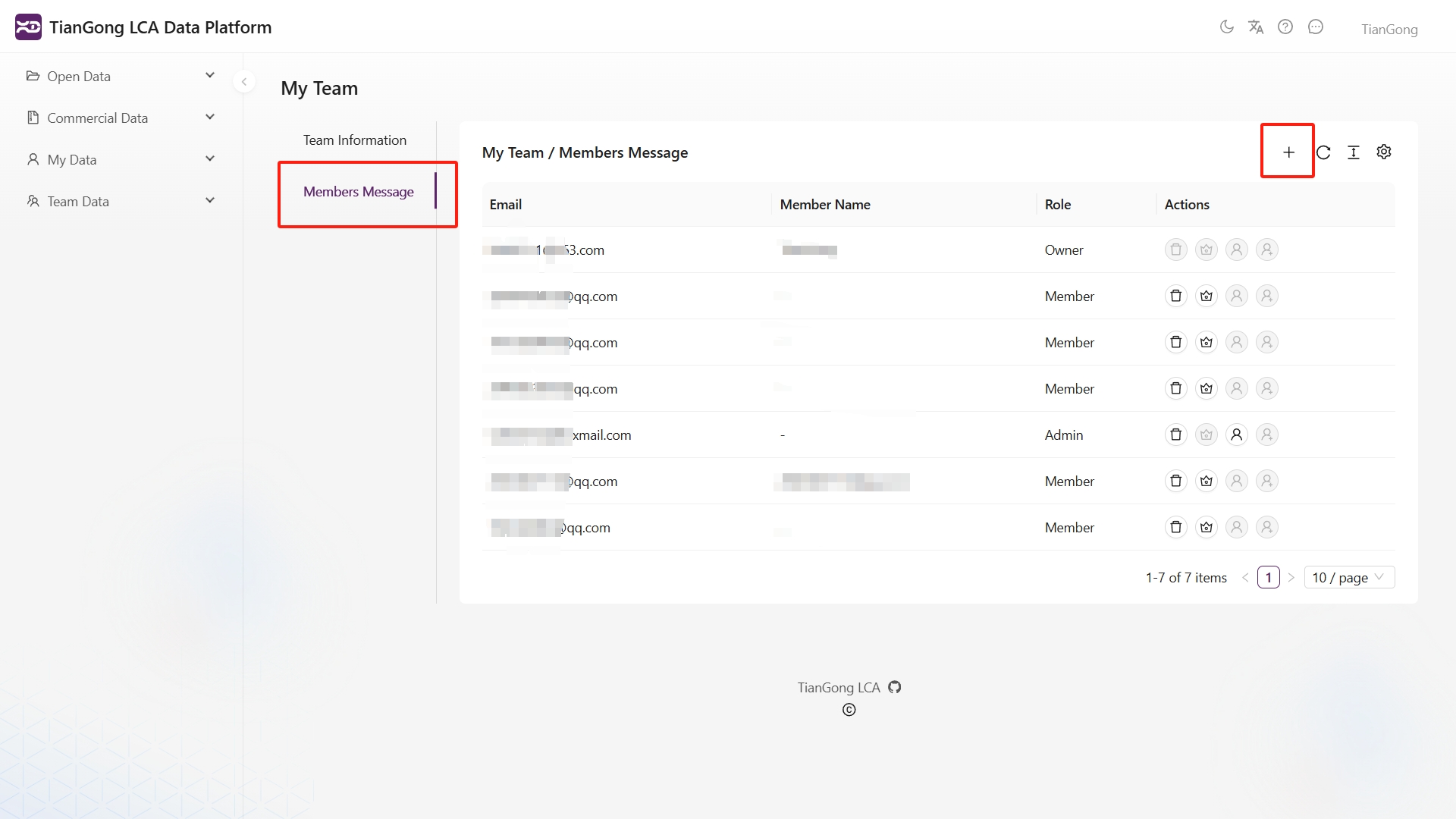 Add Member Interface