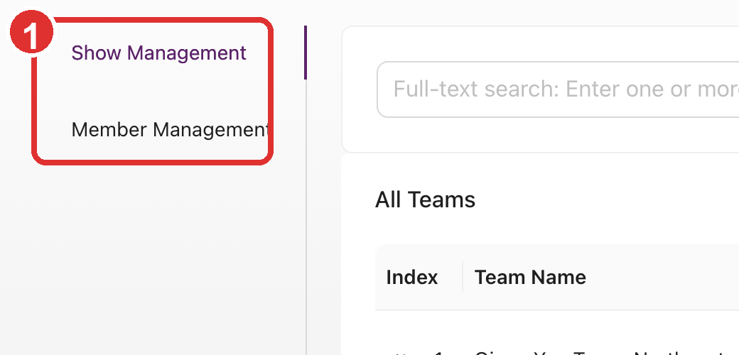 System management tabs